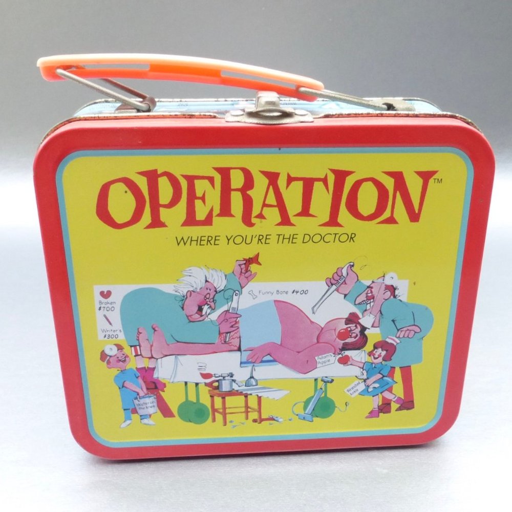 Operation Metal Lunch Box Small Tin Hasbro Storage